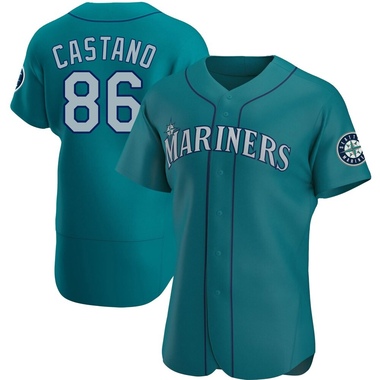 Aqua Blas Castano Men's Seattle Mariners Alternate Jersey - Authentic Big Tall